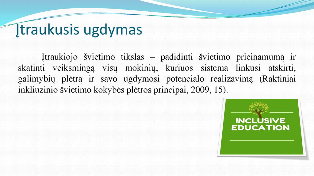 Įtraukusis ugdymas